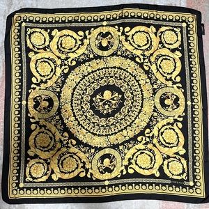 Versace large square silk scarf